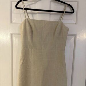 Aritzia Wilfred Women's Size 8 Grey and Cream Mini Dress. Side Zip. EUC